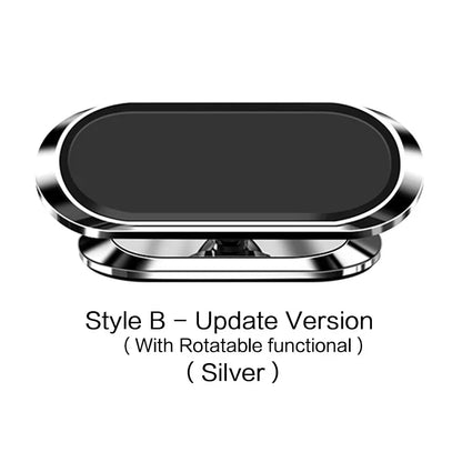 STONEGO 360° Rotating Metal Magnetic Phone Holder – Zinc Alloy Car Mount for Cellphones
