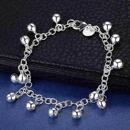 925 Sterling Silver Bead Bracelet – High-Quality Romantic Chain for Women, Fashion Jewelry Gift for Engagement, Party & Wedding