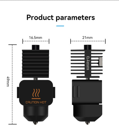 Bambu Lab A1 Mini Hotend Kit – 0.2/0.4/0.6/0.8MM Replaceable Nozzle for A1/A1 Mini 3D Printer Assembly