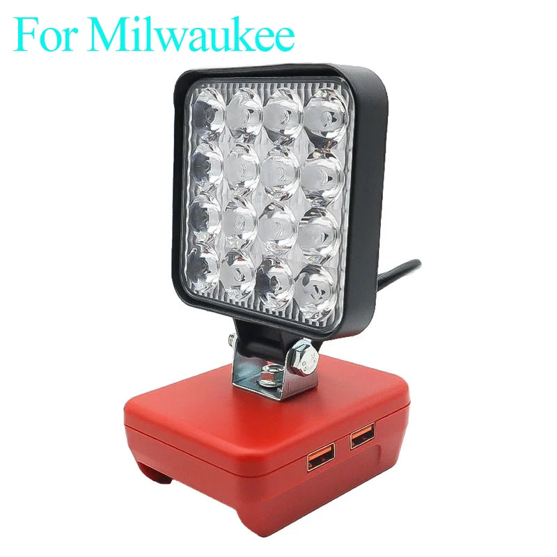 LED Spotlight for 18V Battery – Compatible with Dewalt, Milwaukee, Makita & Bosch, Outdoor Work, Fishing & Emergency Handheld Tool Lamp