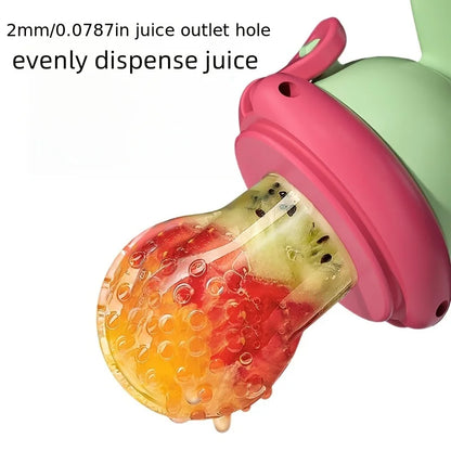 Dinosaur Baby Fruit Feeder - Silicone Rotating Fresh Food Teether & Safe Feeding Tool for Kids