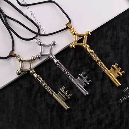 Attack on Titan Eren Key Necklace - Shingeki No Kyojin Vintage Retro Anime Cosplay Pendant Jewelry for Men