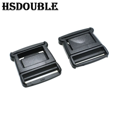 10pcs Black Plastic Center Release Buckle Set – Durable Outdoor Bag & Luggage Fastener Accessories for Travel & Student Bags