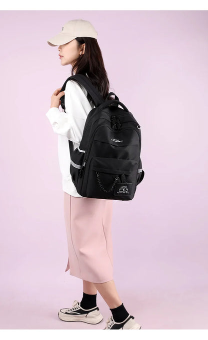 Girls’ School Backpack | Purple & Pink Large Capacity Bookbag for Kids, Primary Students Gift