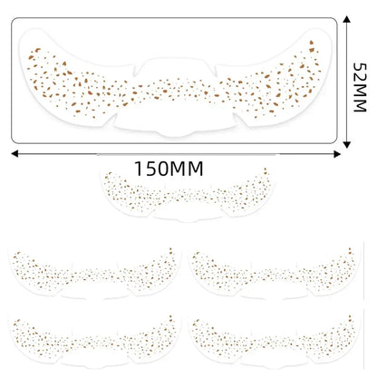 6pcs Hot Stamping Freckles Makeup Patches – Metallic Gold & Silver Temporary Tattoo Stickers for Face