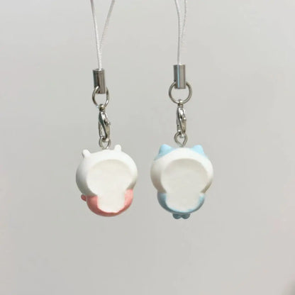 Kawaii Mini Resin Pendant Keychain - Cute Baby Outfit Phone Lanyard and Bag Charm for Girls