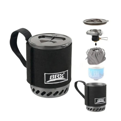1500W BRS-61 Outdoor Heat Collecting Pot Burner — Ultralight Portable Hiking & Backpacking Stove System