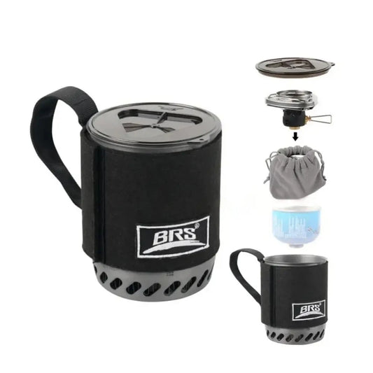 1500W BRS-61 Outdoor Heat Collecting Pot Burner — Ultralight Portable Hiking & Backpacking Stove System