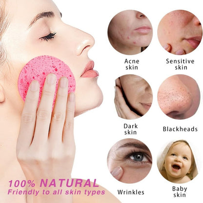 50-1000PCS Compressed Facial Cleansing Sponges – Absorbent, Latex-Free Exfoliating Makeup Pads