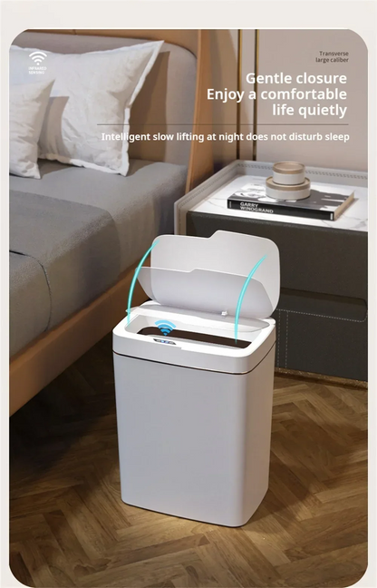 15L Touchless Smart Sensor Trash Can – Waterproof Automatic Garbage Bin for Kitchen, Bathroom & Bedroom