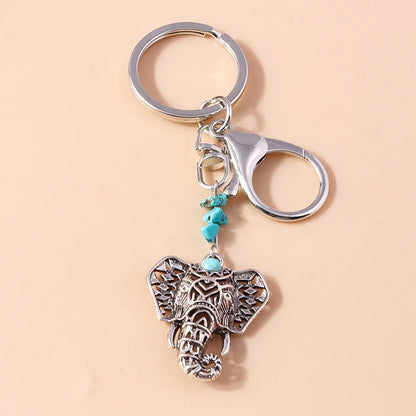 Retro Gothic Punk Heart Cross Keychain – Metal Flower Key Ring Pendant for Car Keys, Handbag Decor & Jewelry Gift