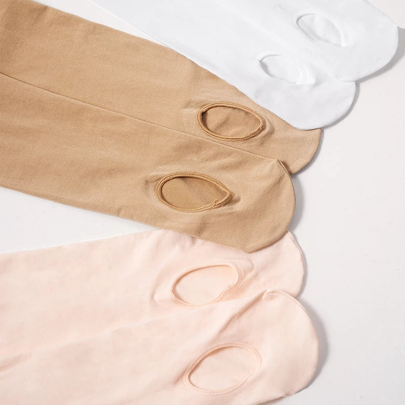 60D Convertible Ballet Tights - Seamless Dance Stockings with Foot Hole for Women