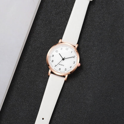 Women’s Small Dial Quartz Watch – Simple Leather Strap Ladies Wristwatch Gift