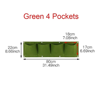 Wall Hanging Planting Bag – Multi-Pocket Vertical Garden Planter for Vegetables, Flowers, and Bonsai
