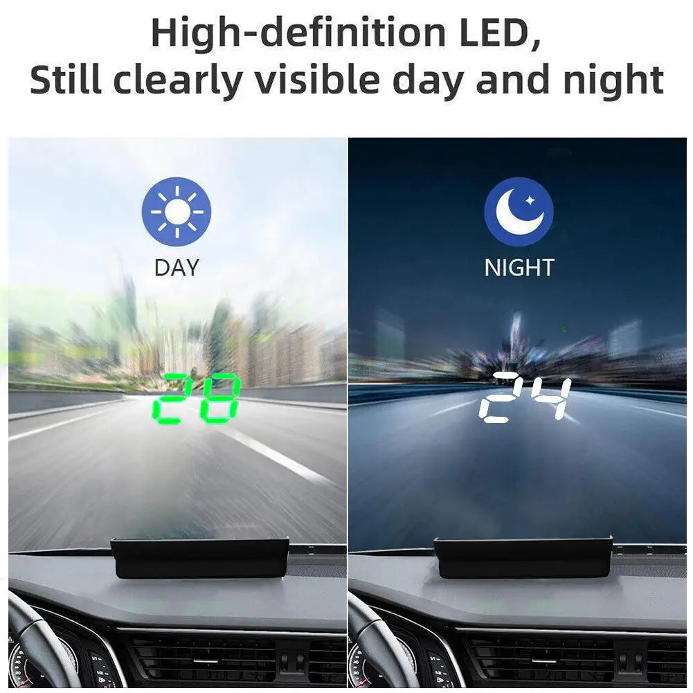 Car Head-Up HD Display GPS Speedometer – Digital HUD Windshield Projector for All Cars, Auto Electronics Accessory
