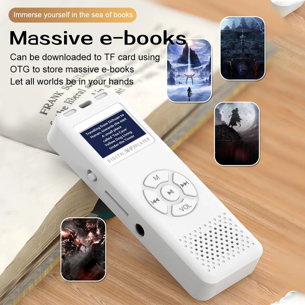 Mini Digital Voice Recorder & MP3 Player – FM Radio with HiFi Sound Quality