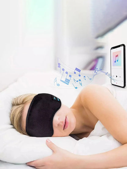 Bluetooth Sleeping Headphones Eye Mask - Soft, Comfortable Wireless Music Earphones for Sleep