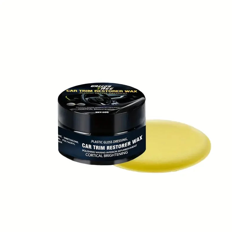 Crystal Clear Car Plastic Repair Agent – Interior & Panel Renewal Wax, Car Polishing & Protective Coating Wax