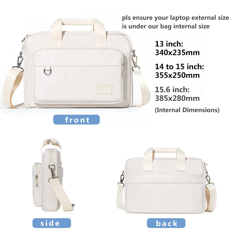 Shockproof Laptop Shoulder Bag for 13.3 15.6 inch Macbook Air, M1, M2, 2023 Pro, 16, 14 inch Huawei, Dell, Lenovo, HP - Messenger Handbag