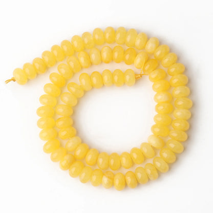 Natural Stone Rondelle Beads - 5x8mm Tourmaline, Citrine & Quartz Loose Beads for DIY Bracelets