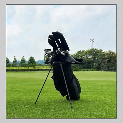 PLAYEAGLE Golf Stand Bag — Lightweight PU Leather Golf Bag with Stand, Multifunctional Golf Rack Bag for Men