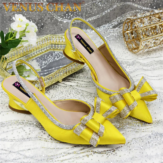 Elegant African High Heel Sandals - Chain Decor Wedding Pumps for Women’s Party & Formal Wear