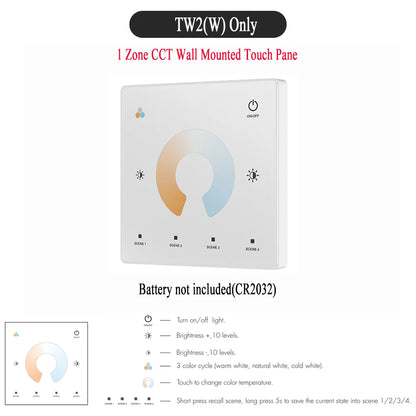 CENFAYA ZigBee & RF 2CH LED Controller - Smart DC 12V/24V Dimmer for CCT LED Strips with Remote Control