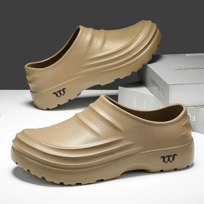 Summer Chef Shoes – Anti-Slip & Oil-Proof Work Slippers, Casual Trendy One-Step Fashion Sports Shoes