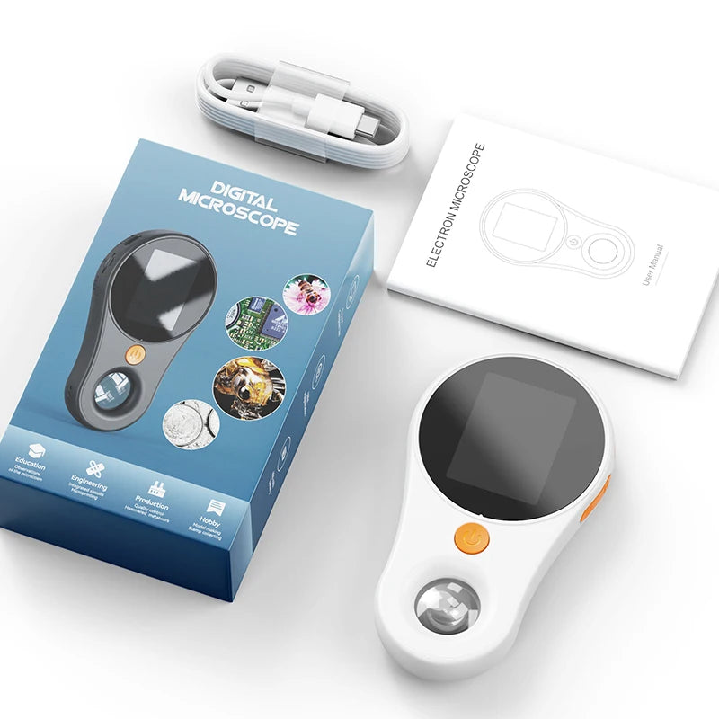 2.0 Inch 500X Digital Microscope - 1080P Video Coin Microscope with Magnifying Glass & 8 LEDs, for Electronics Repair, Windows/Mac