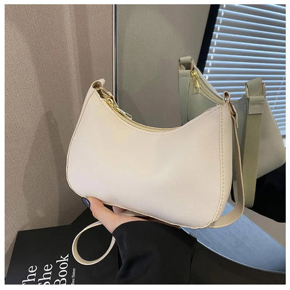 Fashion Solid-Color Handbag – Small Square Stylish Single-Shoulder Bag