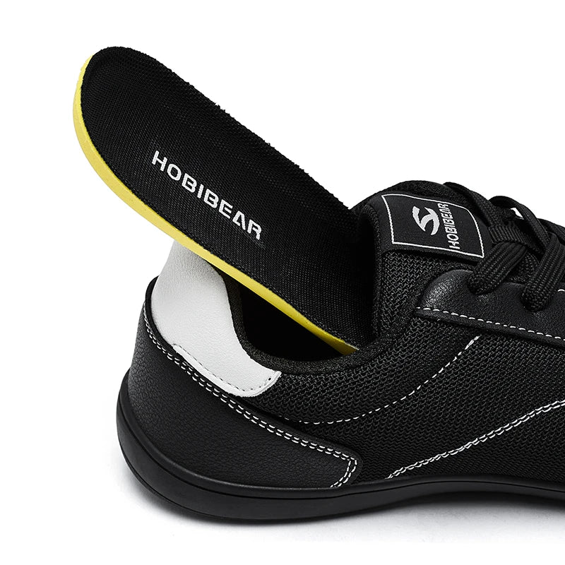 HOBIBEAR Barefoot Minimalist Shoes – Wide Toe Lace-Up Zero Drop Lightweight Sneakers for Men & Women