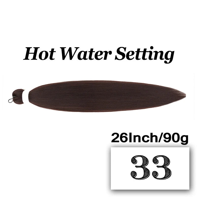 26-Inch Pre-Stretched Braiding Hair Extensions – Synthetic Afro Crochet Braids for DIY, Jumbo Braid in Purple, Pink, Peach & Red