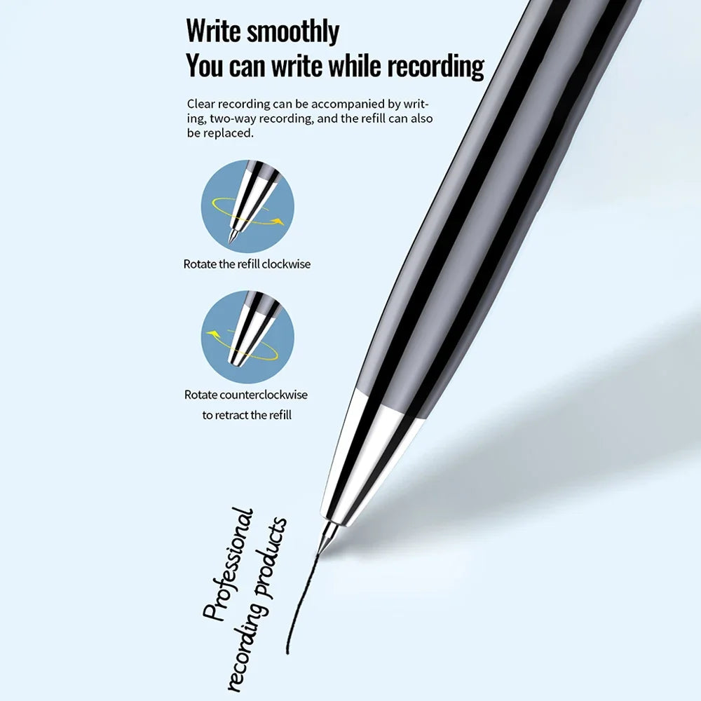 Digital Voice Recorder Pen — Professional Audio WAV Recording, Rechargeable Dictaphone & MP3 Player