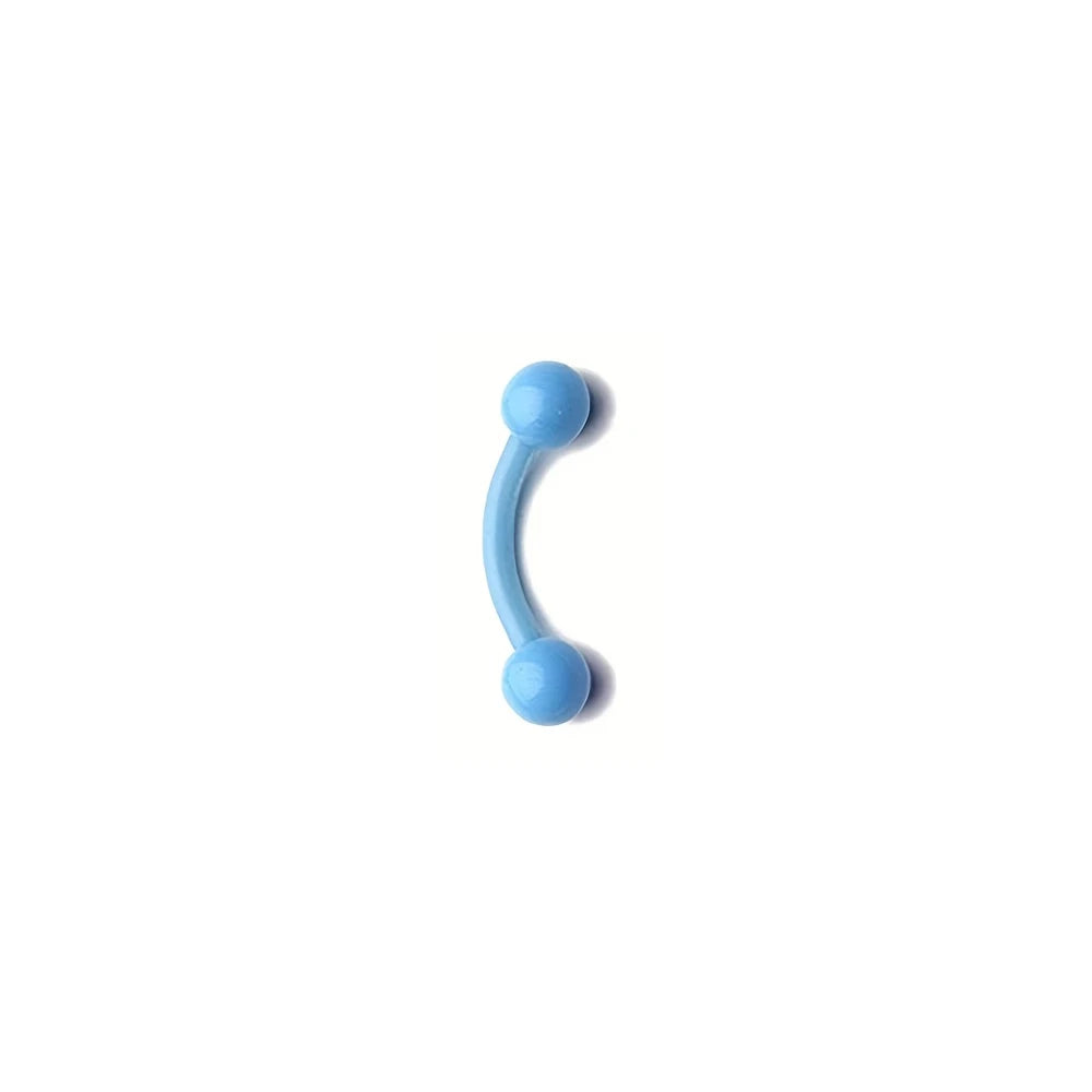 8mm Colorful Plastic Piercing Studs - Soft Lip, Nose & Cartilage Body Jewelry
