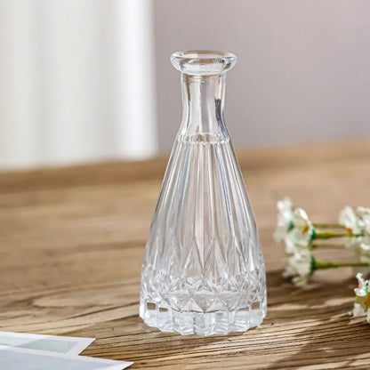 Retro Hydroponic Transparent Glass Vase — INS Style Flower Vase for Desktop, Home, Wedding & Party Decoration