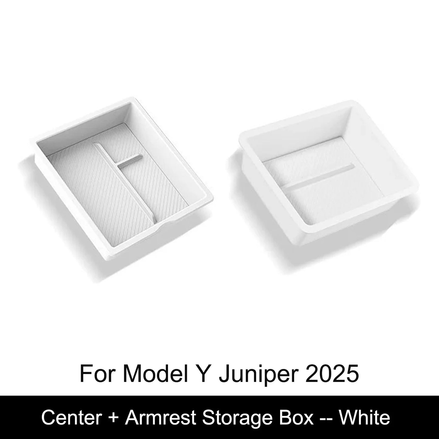 Tesla Model Y Juniper 2025 Center Console Armrest Organizer – Cup Holder & Storage Box Interior Upgrade Kit