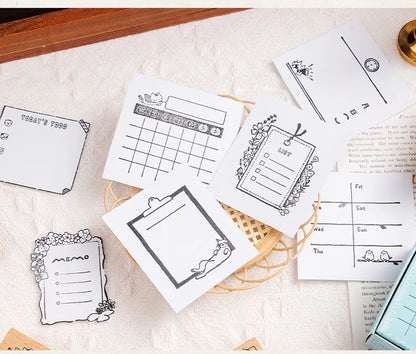 Cute Cat Wood Stamp Calendar – Daily & Monthly Planner Stamps for Journaling, Scrapbooking & DIY Crafts