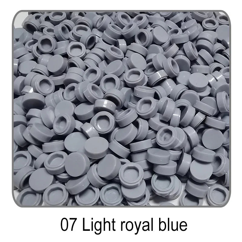 1000Pcs 1x1 Round Building Blocks Set - 52 Color DIY Creative Educational Bricks Compatible with 98138 Toy Kits for Kids
