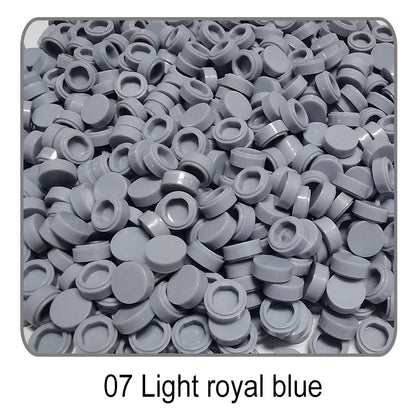 1000Pcs 1x1 Round Building Blocks Set - 52 Color DIY Creative Educational Bricks Compatible with 98138 Toy Kits for Kids