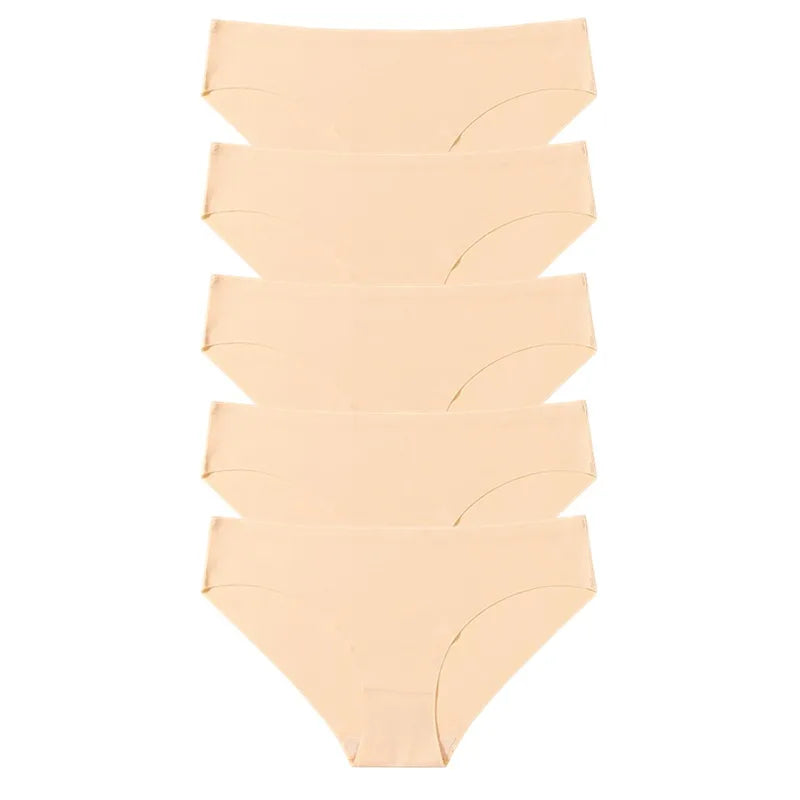 TrowBridge 5PCS Women's Seamless Panties Set – Comfortable Sport Briefs, Soft Breathable Lingerie Underwear