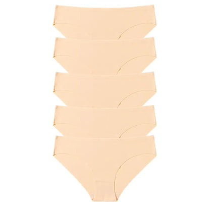 TrowBridge 5PCS Women's Seamless Panties Set – Comfortable Sport Briefs, Soft Breathable Lingerie Underwear