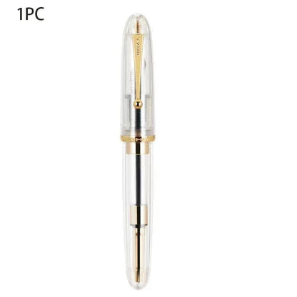 Luxury JinHao 9019 Dadao Fountain Pen – Transparent Acrylic Spin Design, 40mm Nib for Office & School Writing Supplies