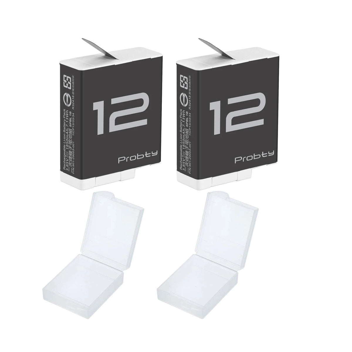 GoPro Enduro Battery 1850mAh & 3-Channel Charger - Replacement Batteries for HERO 9/10/11/12 Action Cameras