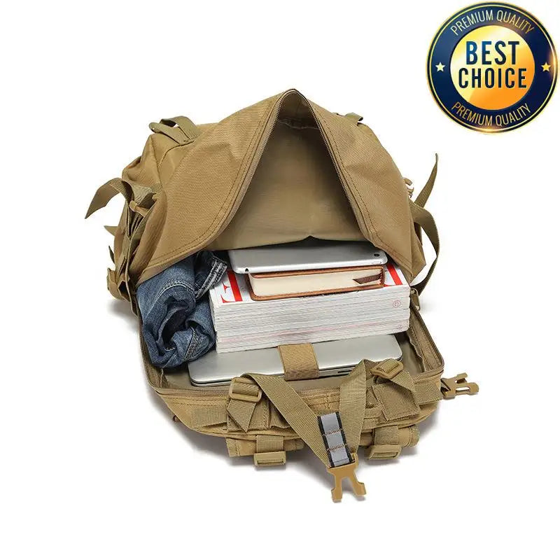 40L Tactical Reflective Backpack – Molle Camouflage Rucksack for Outdoor Hiking, Camping, Hunting & Travel