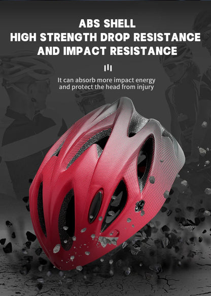 Adult Bike Helmet with LED Tail Light – Lightweight & Breathable Cycling Helmet (58-62cm), Colorful Bicycle Accessory