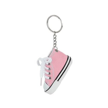 12-Piece Mini Shoe Keychains – Cloth Material Shoe Key Rings Set