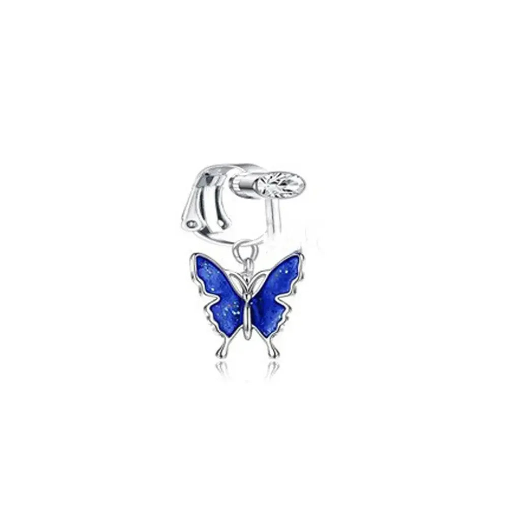 Faux Belly Ring - Non-Piercing Clip-On Navel Button Body Jewelry Belly Piercing Accessory
