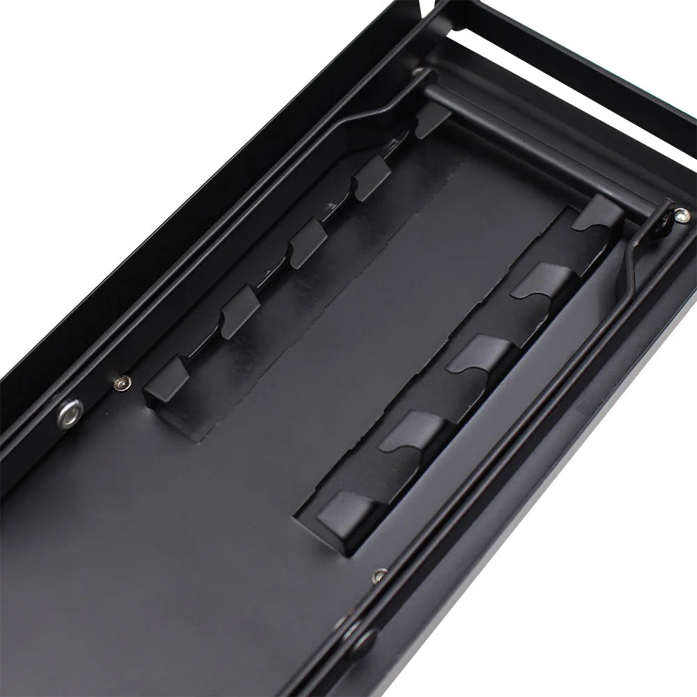 Guitar Foot Stool – 4 Position Height Adjustable, Foldable Pedal Rest for Guitar, Black Footstool for Guitar Pedal Accessories