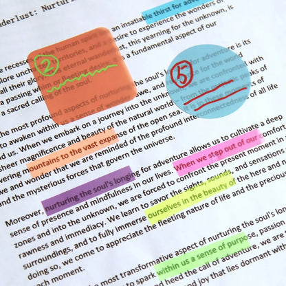 2400PCS Transparent Colorful Sticky Notes Set – Creative Self-Adhesive Index Memo Pads for Office, School & Study Organization