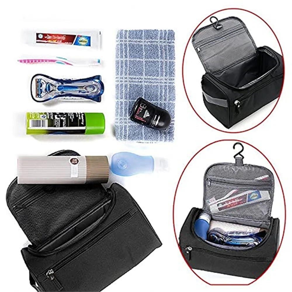 Waterproof Makeup & Cosmetic Organizer Bag – Travel Toiletry Storage Case for Men & Women Beauty Essentials Wash Pouch